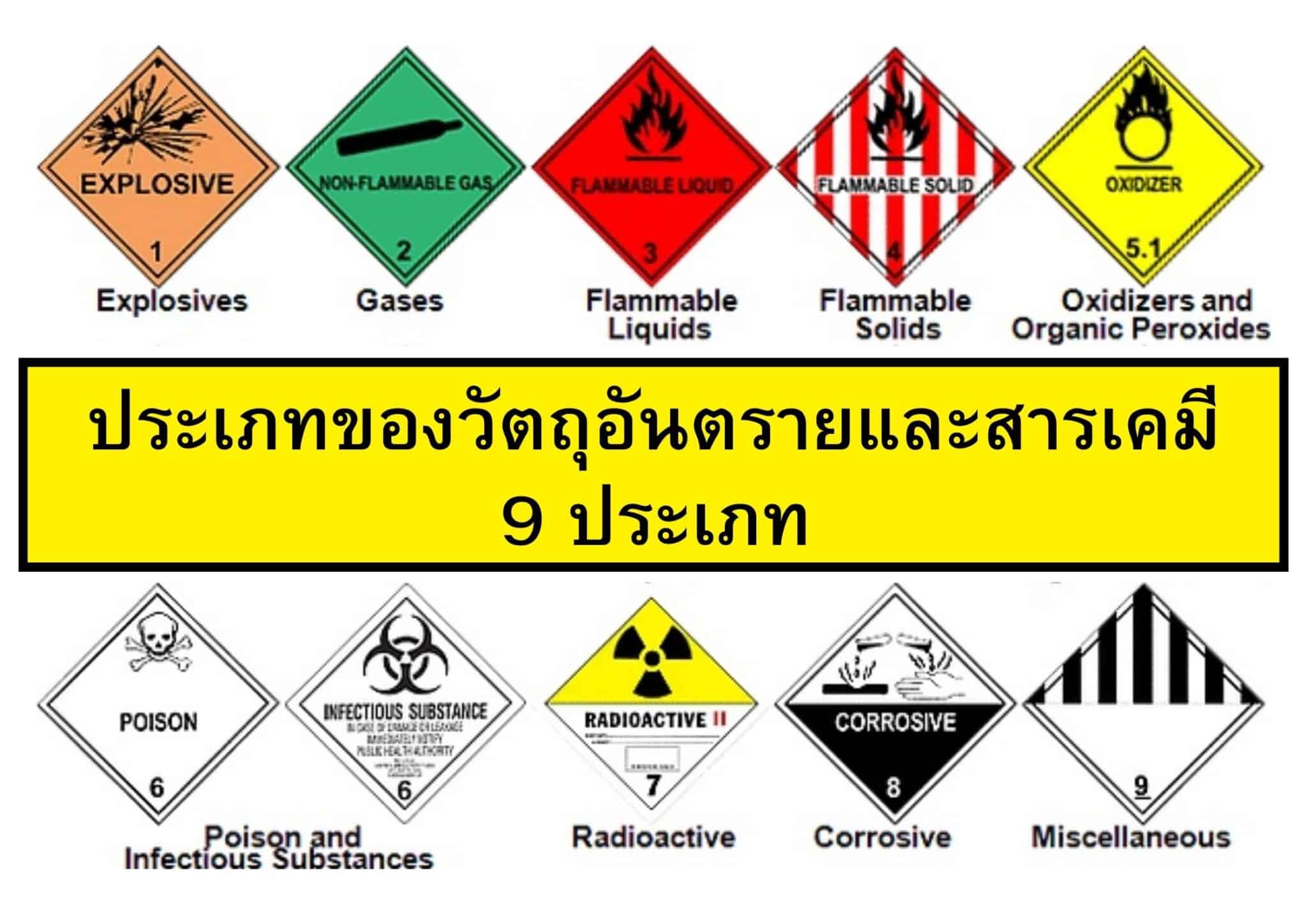 สารเคมีอันตราย 9 ประเภท